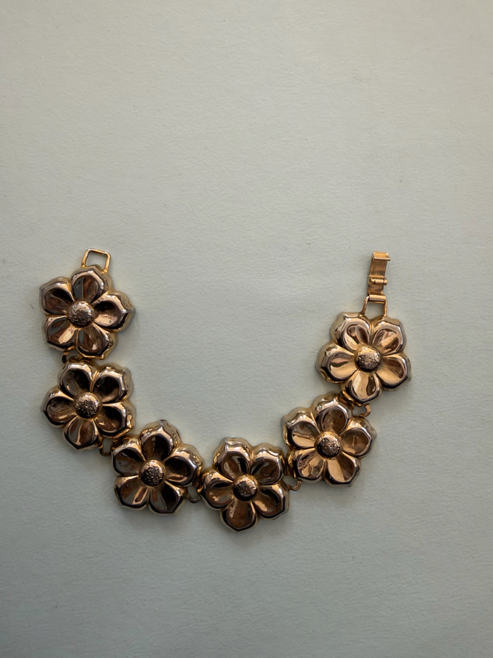 Gold Floral Statement Bracelet - Women's Jewelry